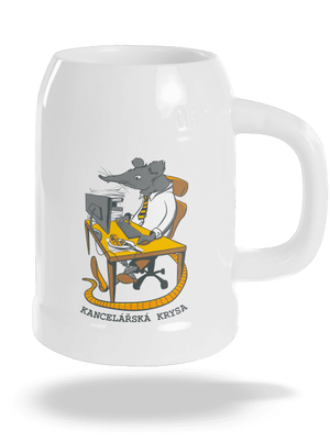 Kancelářská krysa půllitr White