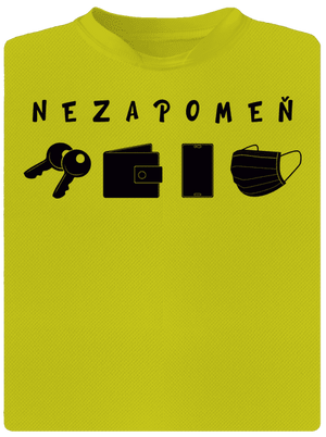 Nezapomeň dětské sportovní tričko Neon Yellow