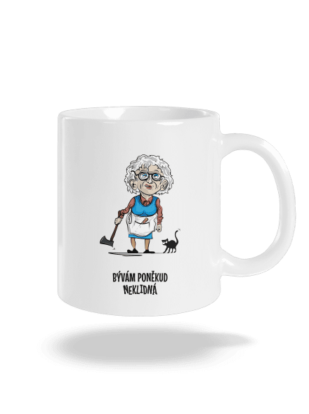 Neklidná - vlastní text klasický hrnek White