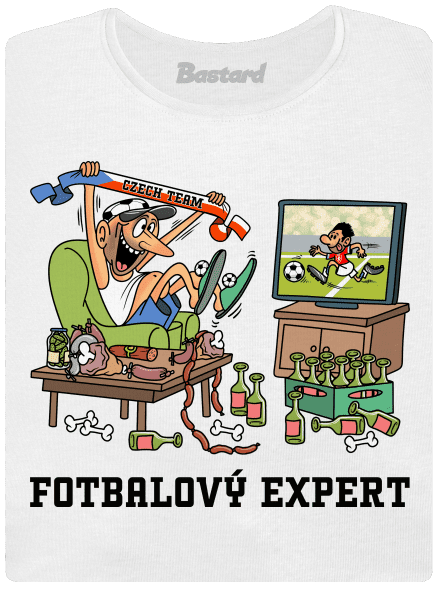 Fotbalový expert dámské tričko s lemem White