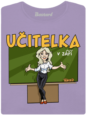 Učitelka v září dámské tričko s lemem Lavender