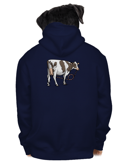 Cow drink pánská mikina na zip Navy