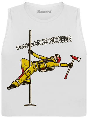 Pole Dance Pioneer dámské tílko volné White