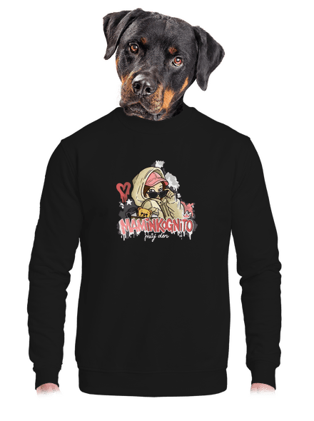 Maminkognito unisex mikina bez kapuce Black