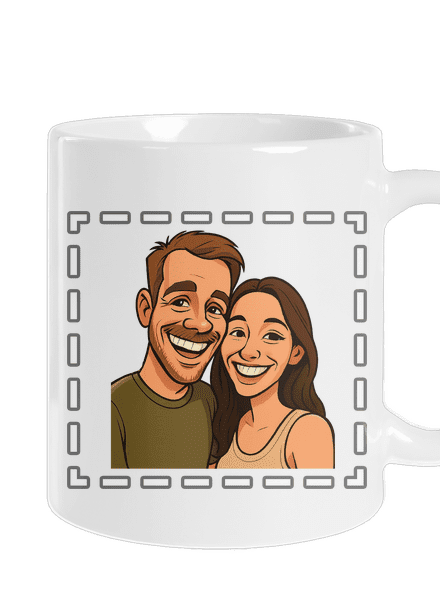 Karikatura z vlastní fotky klasický hrnek White