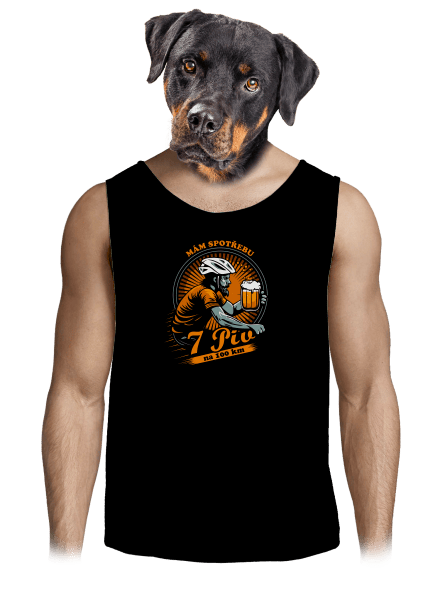 Spotřeba 7 na 100 pánské tílko Black