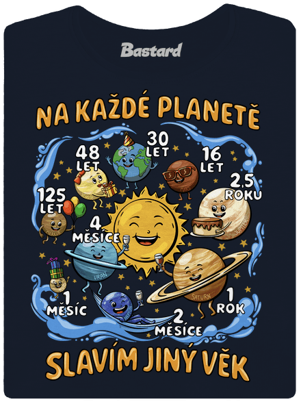Věk na planetách dámské tričko Navy Mal