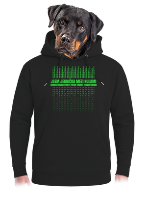 Jednička mezi nulami unisex mikina premium Dark Black