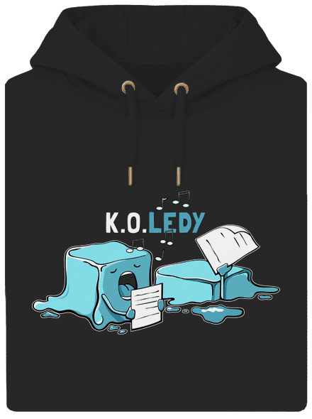 Koledy unisex mikina premium Dark Black