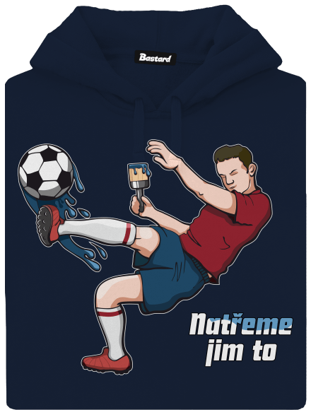 Natřeme jim to - Fotbal pánská mikina klokanka Navy