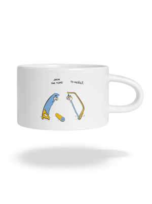 Tupé pily hrnek makronka White