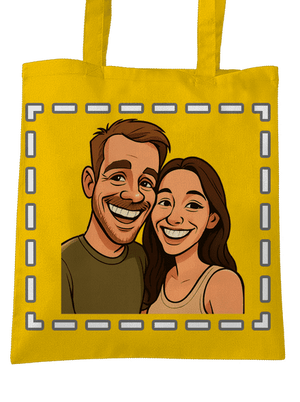 Karikatura z vlastní fotky taška Sunflower