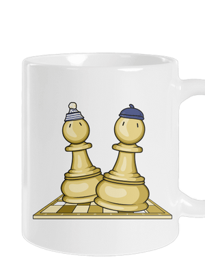 Šach a Mat klasický hrnek White