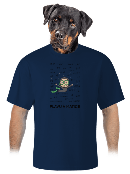 Plavu v matice unisex tričko oversized Midnight Blue