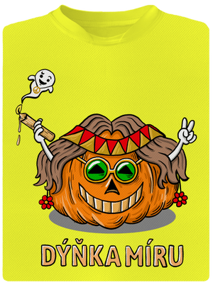 Dýňka míru dětské sportovní tričko Neon Yellow