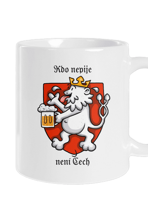 Kdo nepije, není Čech klasický hrnek White
