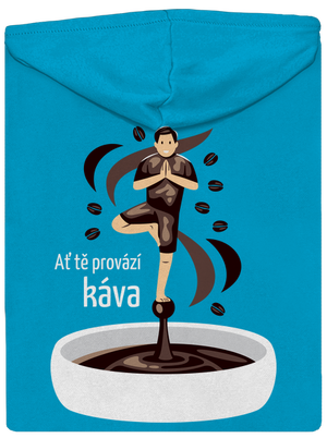 Káva provází dámská mikina na zip Blue Atol