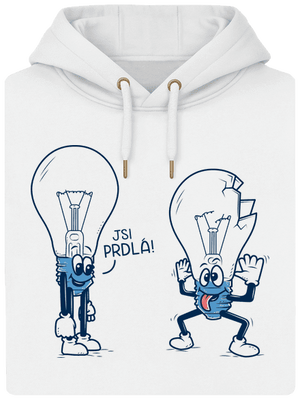 Prdlá unisex mikina premium Snowwhite