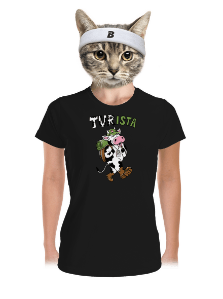 Tur na cestách dámské sportovní tričko Black