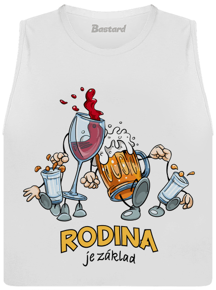 Rodina je základ dámské tílko volné White