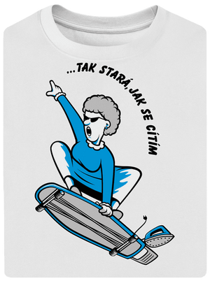 Starý, jak se cítím unisex tričko oversized White