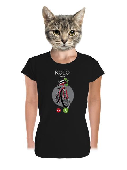 Kolo volá dámské tričko premium Black