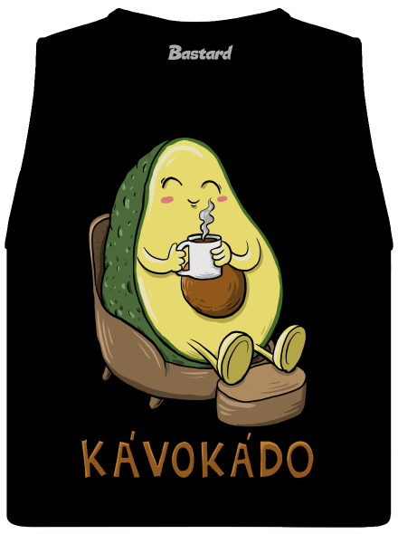 Kávokádo dámské tílko volné Black