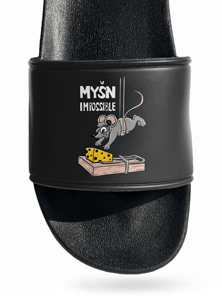 Myšn Impossible pantofle Black