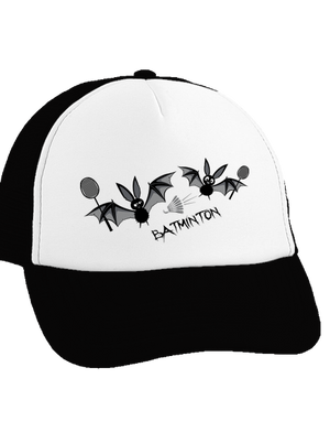 Batminton kšiltovka truckerka Black cap