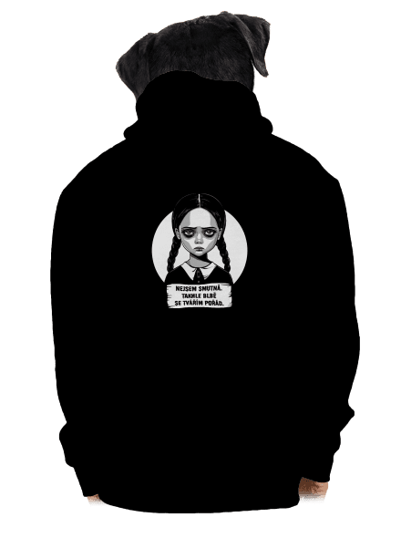 Nejsem smutná pánská mikina na zip Black