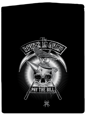 Party is over pánská mikina na zip Black