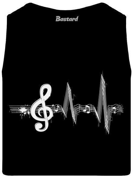Žiju muzikou pánské tílko Black