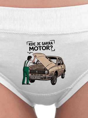 Kde je motor? dámské kalhotky White