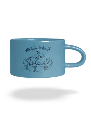 Miluju tulení hrnek makronka Blue Macaron