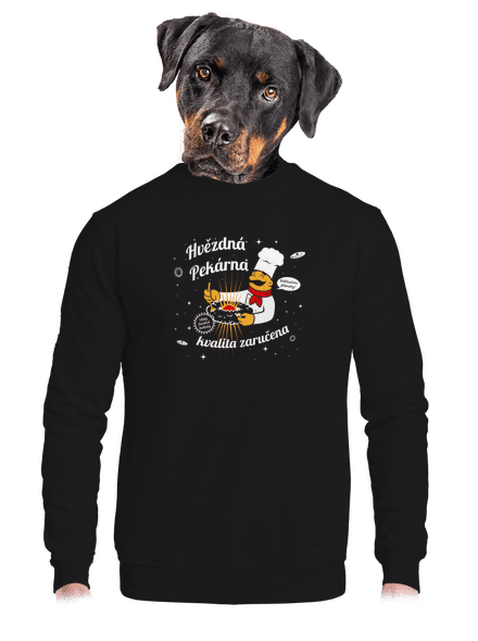 Hvězdná pekárna unisex mikina bez kapuce Black
