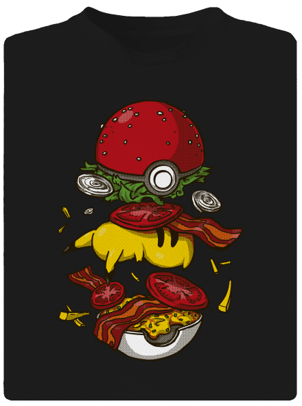 Pokémon burger dětské sportovní tričko Black