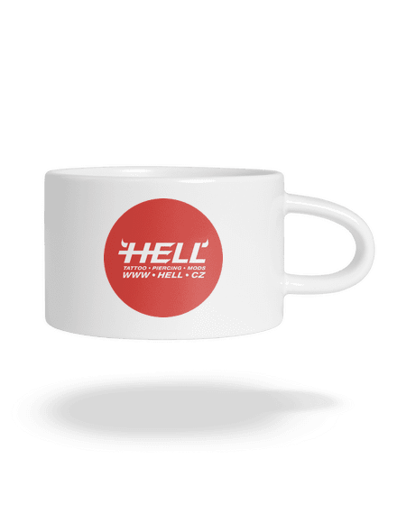 Hell logo hrnek makronka White