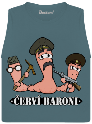 Červí baroni dámské tílko volné Heather Deep Teal