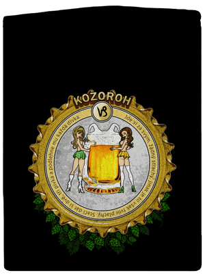 Pivní horoskop: Kozoroh pánská mikina na zip Black