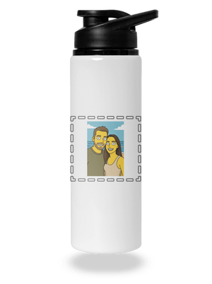 Simpsonovi z vlastní fotky lahev na vodu White