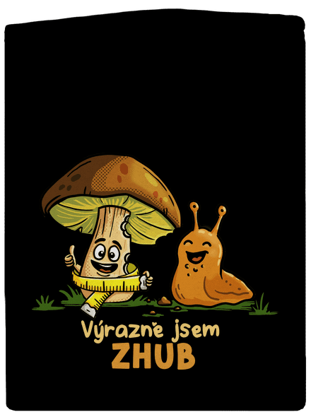 Jsem zhub pánská mikina na zip Black