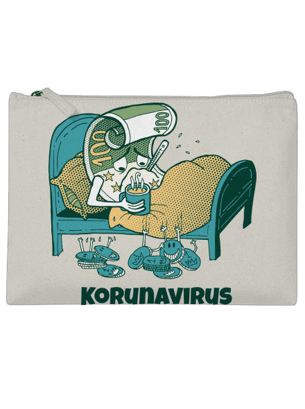 Korunavirus v posteli taštička Stracciatella