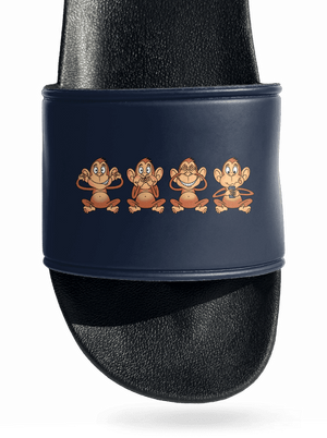 Opička s mobilem pantofle Navy