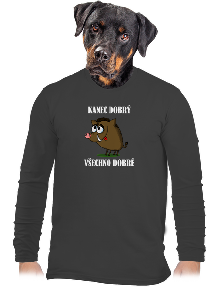 Kanec dobrý pánské dlouhý rukáv Dark Grey