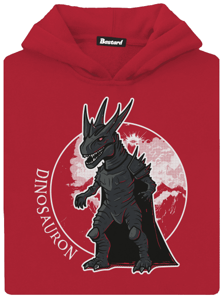 Dinosauron dětská mikina klokanka Fire Red