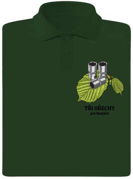 Tři ořechy pro... pánská polokošile Bottle Green Mal
