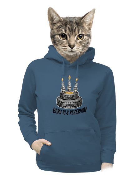 Beru to s rezervou dámská mikina klokanka Denim