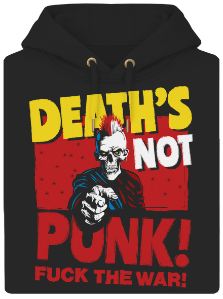 Death's not punk unisex mikina premium Dark Black