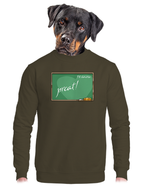 unisex mikina bez kapuce