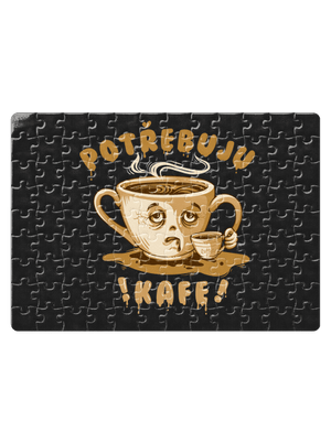 Potřebuju kafe puzzle White